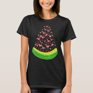 Watermeloen Tropische Diervogel Exotic Pink Flamin T-shirt