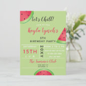 watermeloen - uitnodiging voor zomervakantie (Staand voorkant)