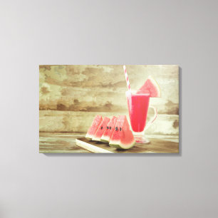Watermeloen Verfrissing Wall Art Canvas Afdruk