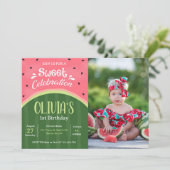 Watermeloen verjaardag kaart (Staand voorkant)