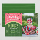 Watermeloen verjaardag kaart (Voorkant / Achterkant)