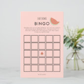 Watermeloen Verjaardagsfeestje Bingo Spel (Staand voorkant)