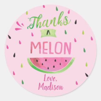 Watermeloen Verjaardagsgunst Stickers, Favor tags