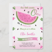 Watermeloen verjaardagsuitnodiging kaart (Voorkant)