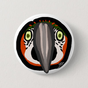 Watermeloen vogel "Kiwi" Ronde Button 5,7 Cm