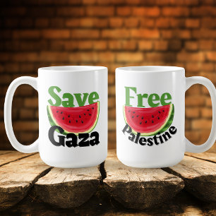 Watermeloen Vrij Palestina Red Gaza Koffiemok