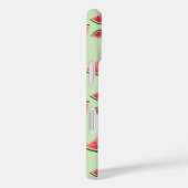 Watermeloen vruchtpatroon op groen met aangepaste  Case-Mate iPhone case (Achterkant / Rechts)