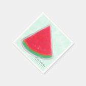 Watermeloen Waterverf Birthday Party Personalized Servetten (Hoek)