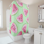 Watermeloen waterverf, naadloos zomerpatroon. douchegordijn (In situ)