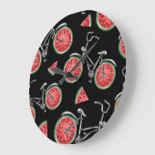 Watermeloen wielfietsen, zomer patroon. grote klok (Hoek)