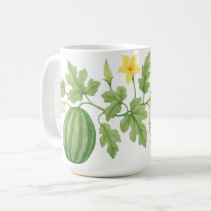Watermeloen wijnstok met bloemen koffiemok