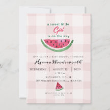 Watermeloen Zoete Meisje Zomer Roze Baby Shower