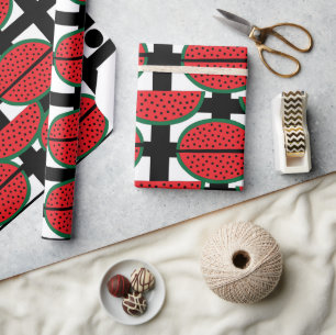 Watermeloen Zomer Fruit Geometrisch Patroon Cadeaupapier