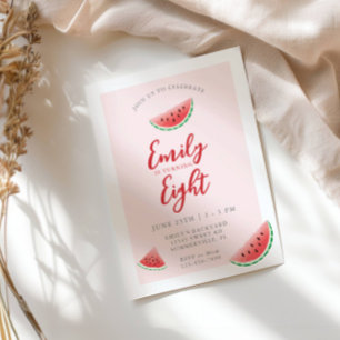 Watermeloen Zomer Kinderen Verjaardag Kaart