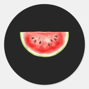 Watermeloen Zomer Waterverf Fruit Schijf Sapig Ronde Sticker