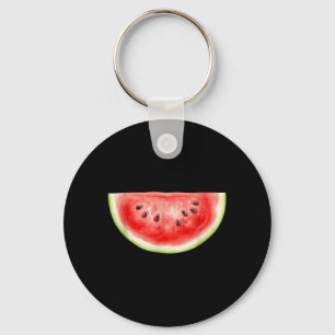 Watermeloen Zomer Waterverf Fruit Schijf Sapig Sleutelhanger