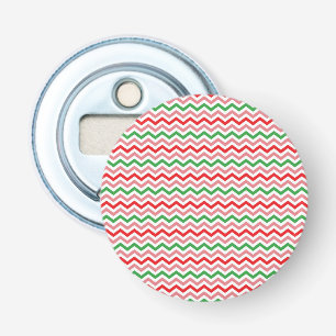 Watermeloen Zomer Zigzag Digitaal papier Button Flesopener