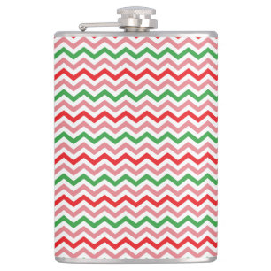 Watermeloen Zomer Zigzag Stripes Patroon-56209 Heupfles