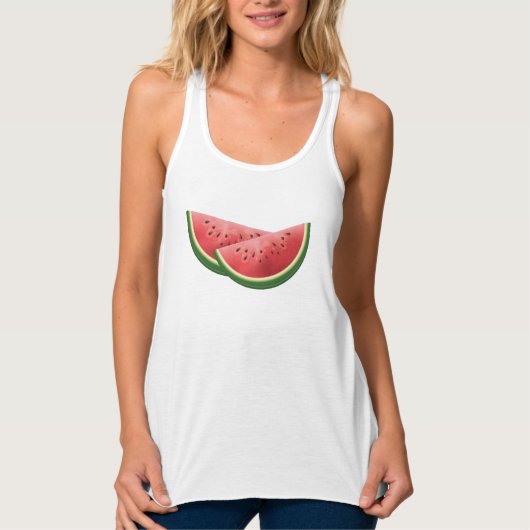 Watermeloen Zomerfruitplakjes Tanktop (Voorkant)