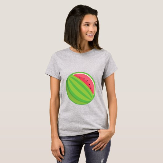 Watermeloen zwangerschap buik grappig t-shirt (Voorkant volledig)