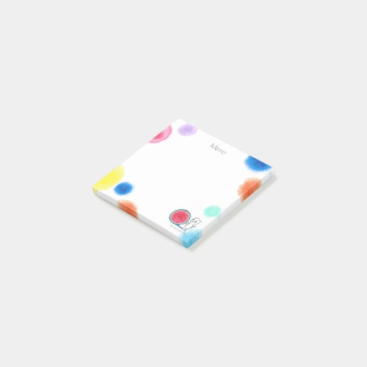 Watermeloenen Cat Post Post-it® Notes (Schuin)