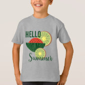 Watermeloenen en kiwi's t-shirt (Voorkant)
