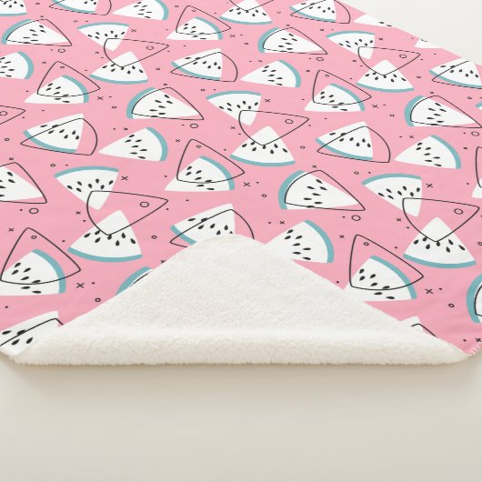 Watermeloenen met kleurrijke Waterverf Sherpa Deken (3/4)