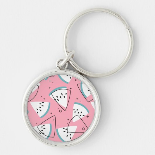 Watermeloenen met kleurrijke Waterverf Sleutelhanger (Voorkant)