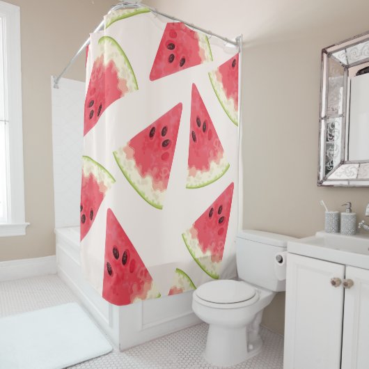 Watermeloenen: Naadloze zomerse zoetheid. Douchegordijn (In situ)
