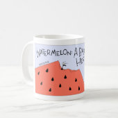 Watermeloenen onderscheppende plek koffiemok (Voorkant links)