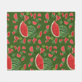Watermeloenen Patroon Fleece Deken (Voorkant (Horizontaal))