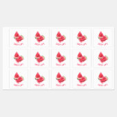 Watermeloenen Stickers - aangepaste tekst (Vel)