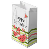 Watermeloenen stripe Thin Birthday Klein Cadeauzakje (Achterkant Gekanteld)