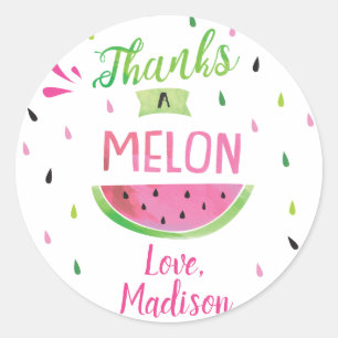Watermeloenen, trekkers, bloemetjes ronde sticker