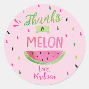 Watermeloenen, watermeloenen, watermeloenen, voetg ronde sticker