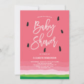 Watermeloengradiënt Modern Baby shower Kaart (Voorkant)