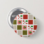 Watermeloenlapwerk Ronde Button 5,7 Cm (Voorkant /achterkant)