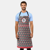 watermeloenmonogram schort (Gedragen)