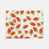 Watermeloenpatroon Fleece Deken (Voorkant (Horizontaal))