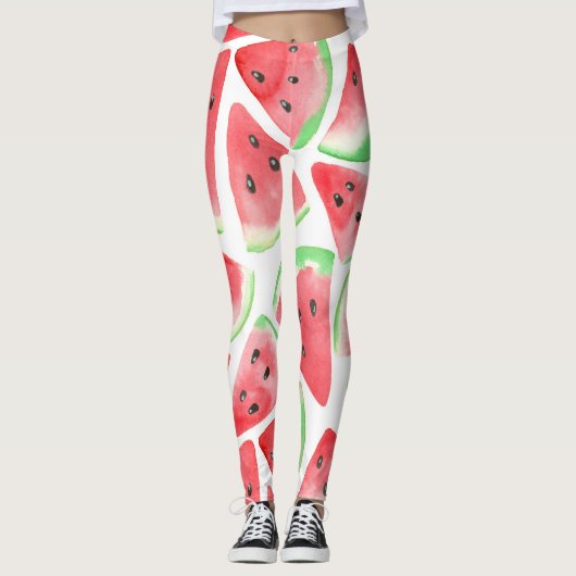 Watermeloenpatroon Leggings (Voorkant)