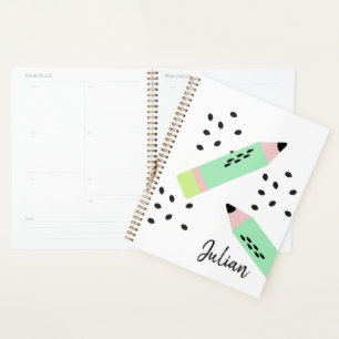 Watermeloenpitten Terug naar school Kinderen Naam Planner