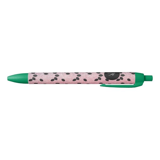 Watermeloensap Pink Faux Glitter Zwarte Inkt Pen (Bodem)