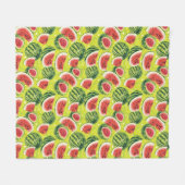 Watermeloensatroon 2 fleece deken (Voorkant (Horizontaal))