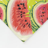 Watermeloensatroon 2 fleece deken (Hoek)