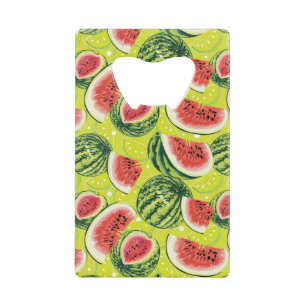 Watermeloensatroon 2 kredietkaart flessenopener