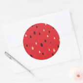 Watermeloensatroon Ronde Sticker (Envelop)