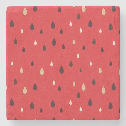 Watermeloensatroon Stenen Onderzetter (Voorkant)