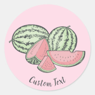 Watermeloensettes Ronde Sticker