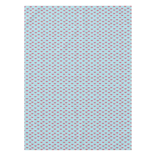 Watermeloenslagen op Blauwgroen patroon Tafelkleed (Voorkant)