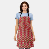 Watermeloenslagen Pattern Apron Schort (Gedragen)